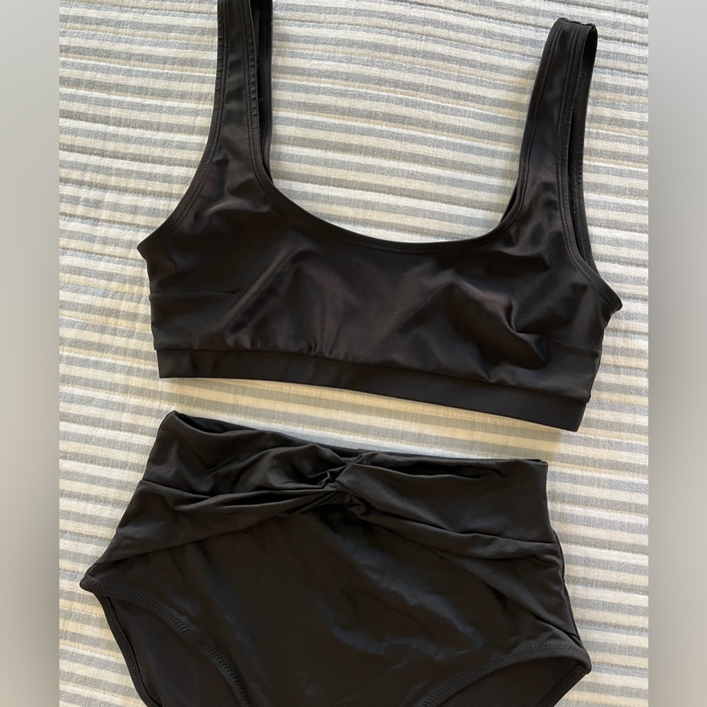 Black High-Waisted Bikini Set